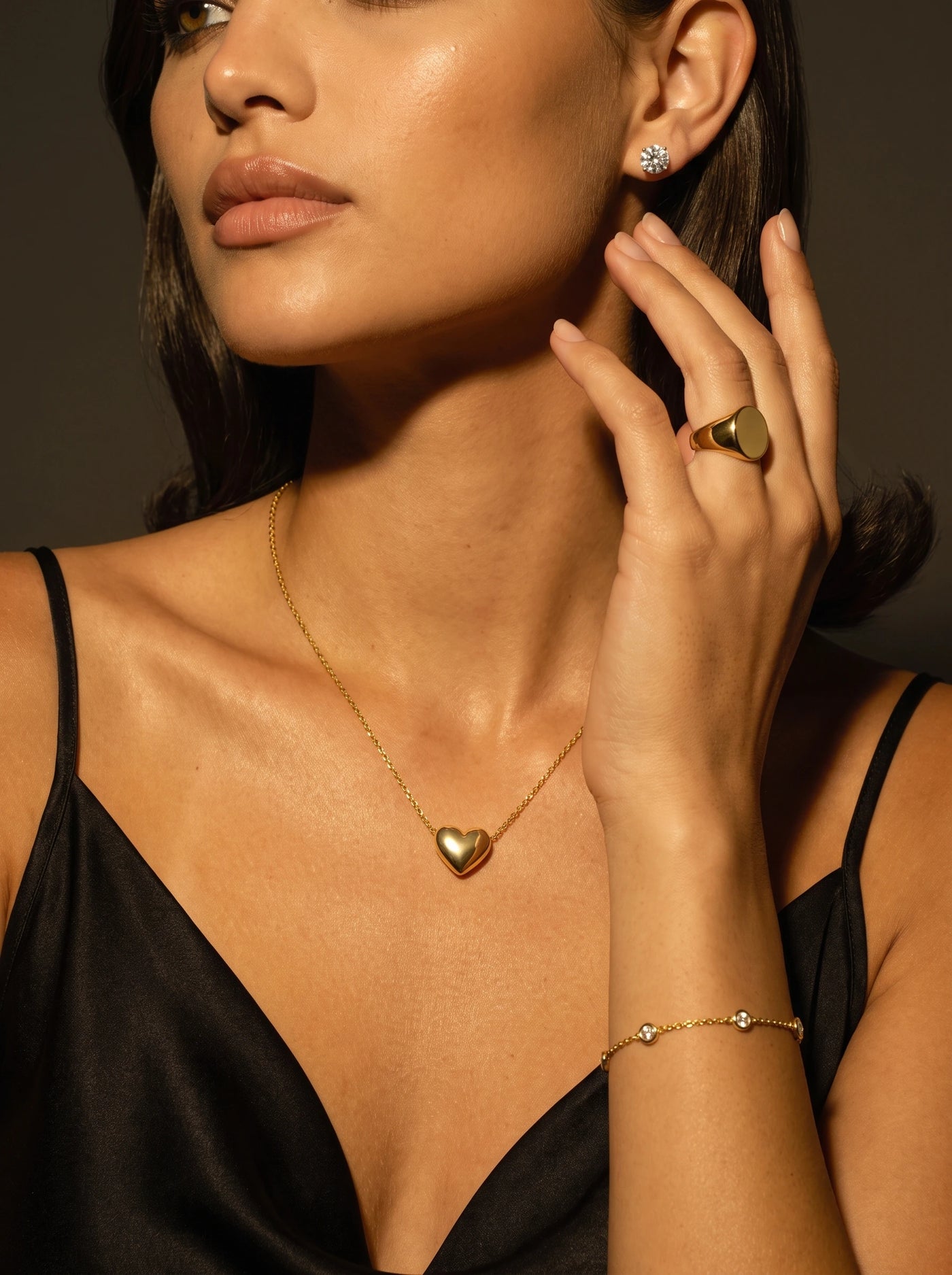 Puffed Heart Necklace