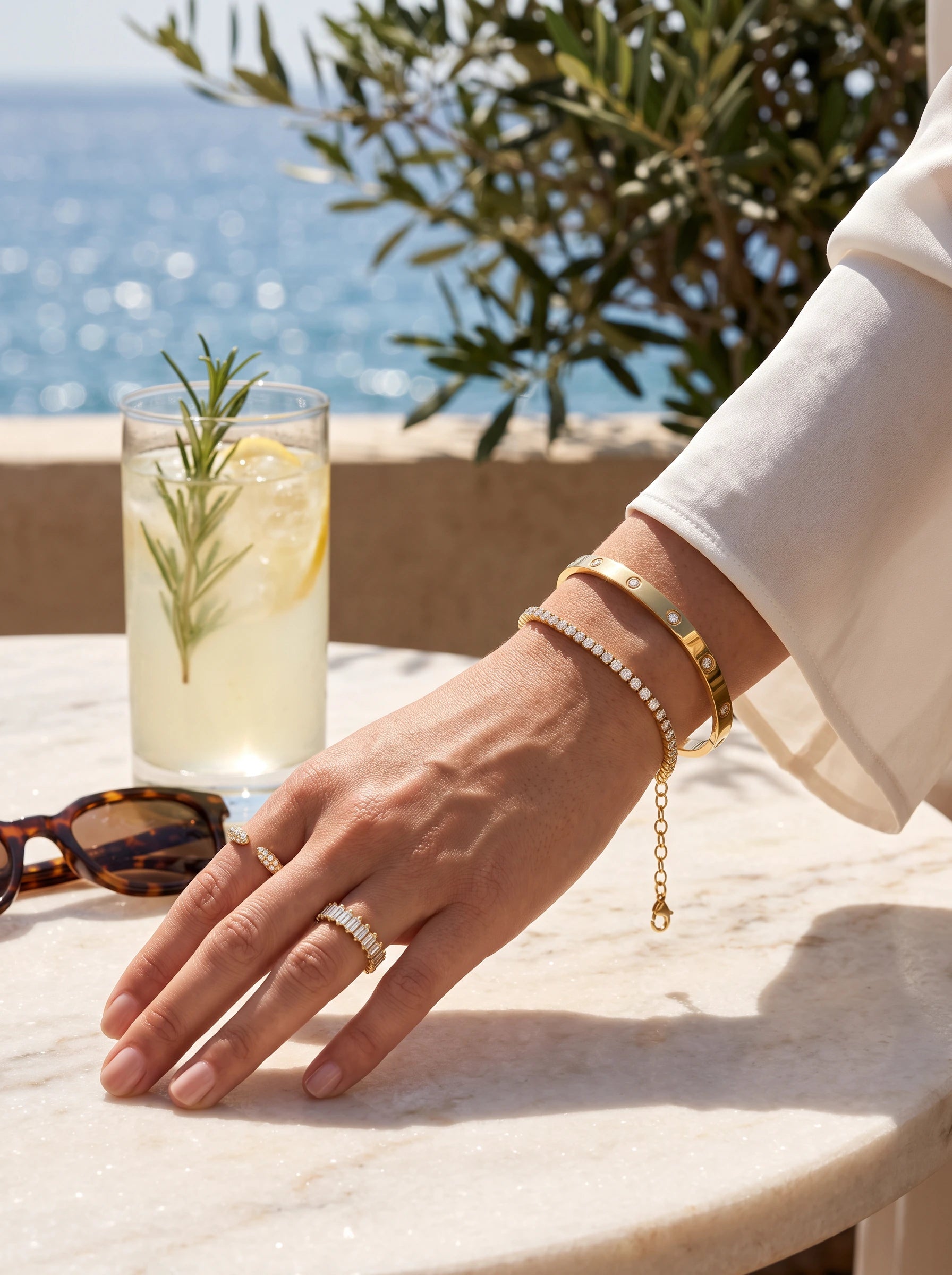 Gold vermeil worn