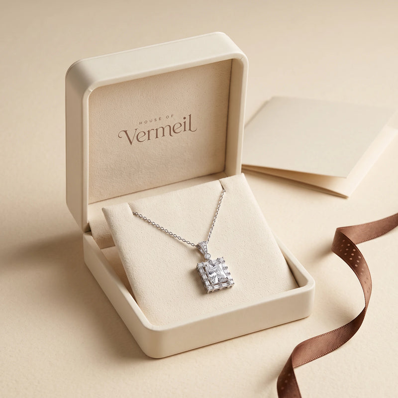 Geometric Luxe Pendant worn