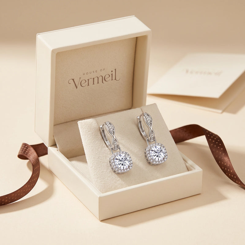 Twisted Infinity Halo Earrings worn