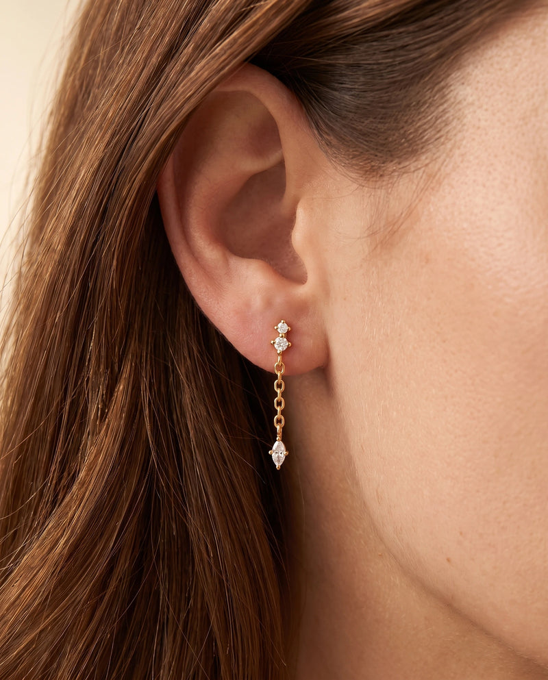 Monaco Drop Earrings worn