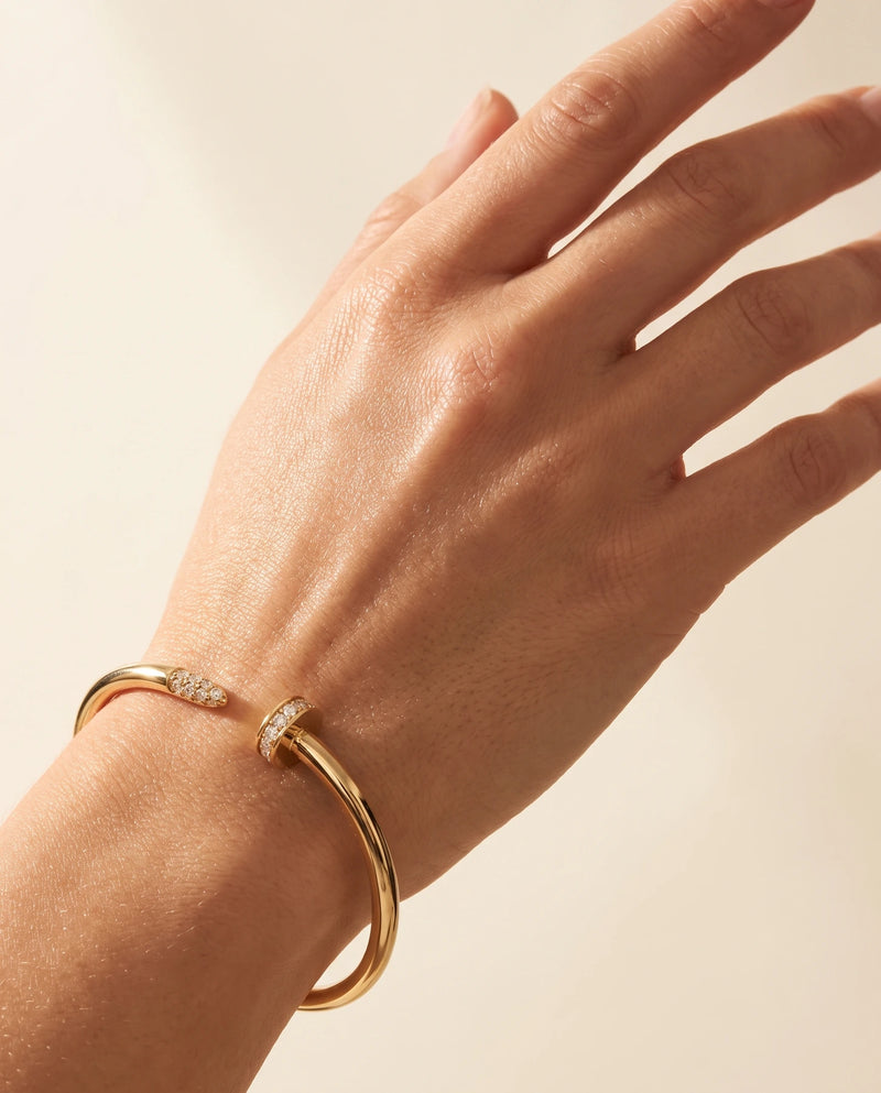 Nail It Open Ring worn