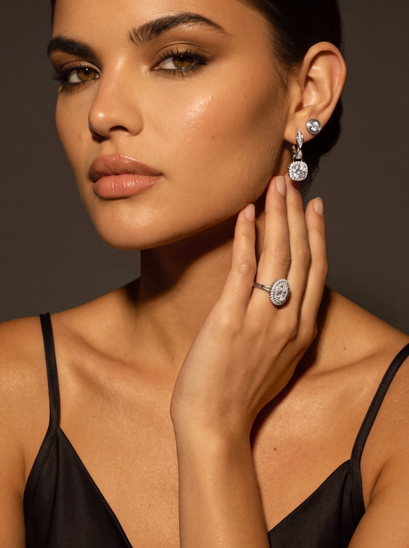 Twisted Infinity Halo Earrings